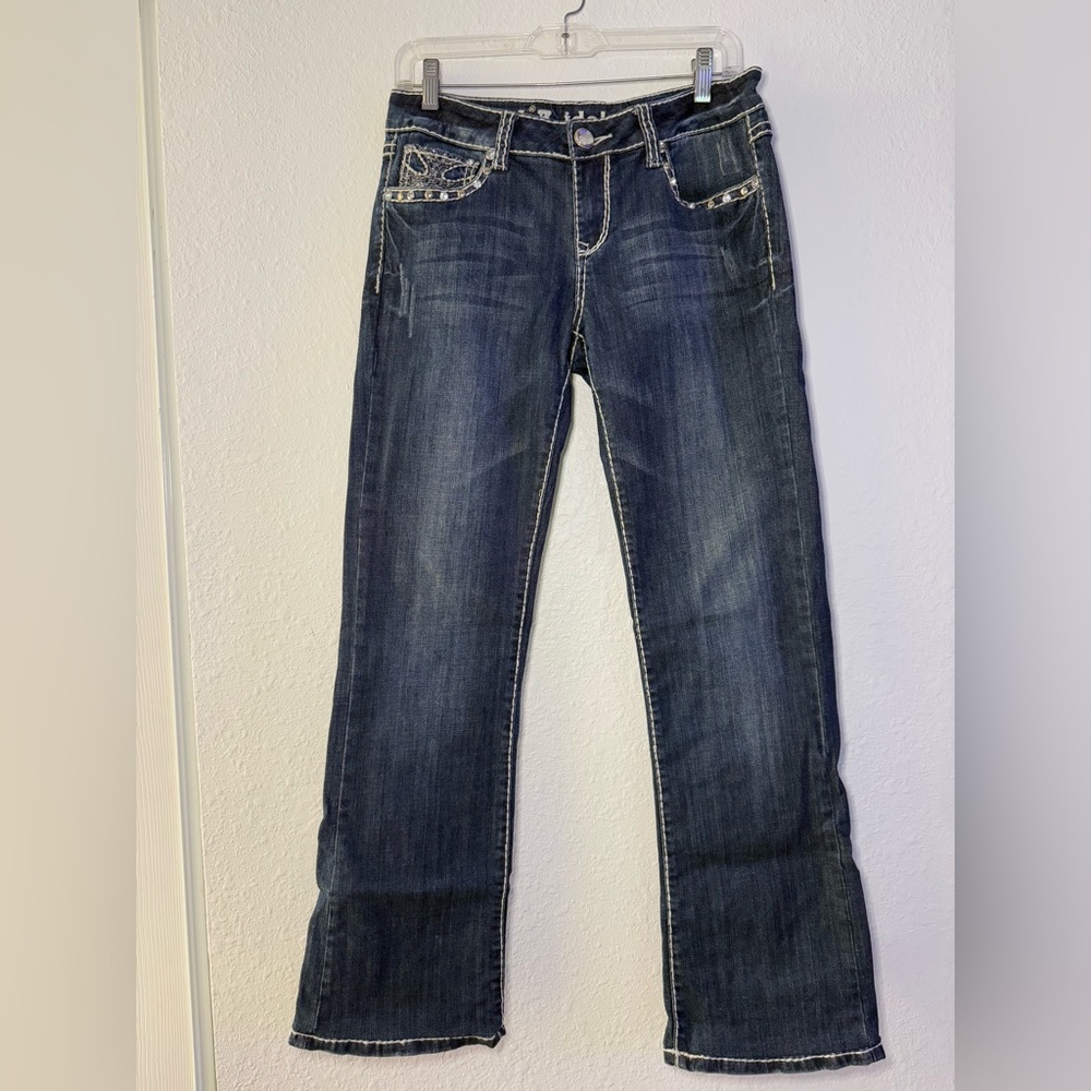 L.A. Idol Dark Wash Rhinestone Bootcut Jeans
